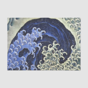 Hokusai Feminine Wave Japanisch Vintage Kunstkunst Seidenpapier
