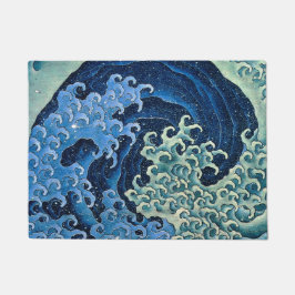 Hokusai Feminine Wave Vintager Ozean Fußmatte