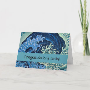 Hokusai Feminine Wave Vintager Ozean Karte