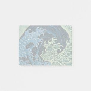 Hokusai Feminine Wave Vintager Ozean Post-it Klebezettel