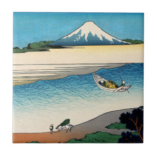 Hokusai - Fluss Tama in der Provinz Musashi Fliese