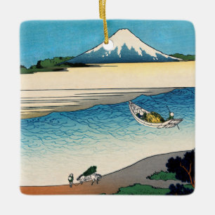 Hokusai - Fluss Tama in der Provinz Musashi Keramikornament