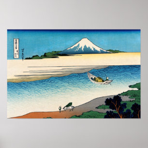Hokusai - Fluss Tama in der Provinz Musashi Poster