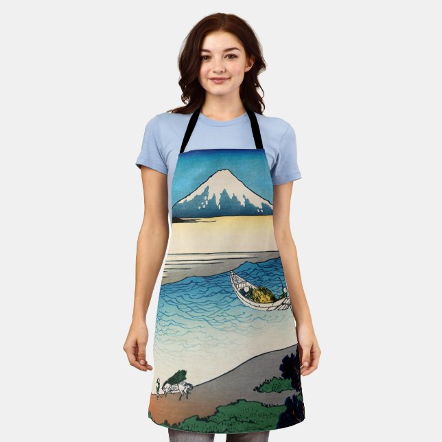 Hokusai - Fluss Tama in der Provinz Musashi Schürze (Getragen)