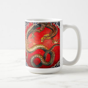 Hokusai Goldjapanische Drache-Tasse Tasse