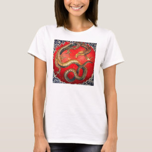 Hokusai Goldjapanischer Drache-T - Shirt