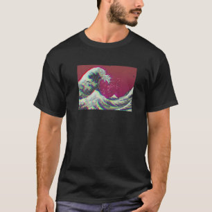 Hokusai Great Wave Modern Retro Look T-Shirt