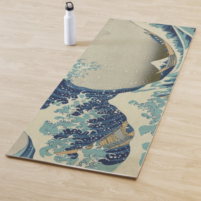 Hokusai Great Wave off Kanagawa GalleryHD Fine Art Yogamatte (Beispiel)