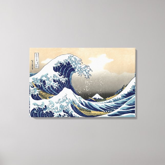 Hokusai Great Wave Off Kanagawa Katsushika Tsunami Leinwanddruck (Vorderseite)