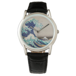 Hokusai Great Wave off Kanagawa. Vintage japanisch Armbanduhr