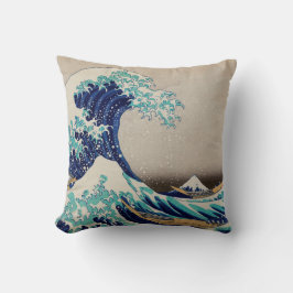 Hokusai Great Wave off Kanagawa. Vintage japanisch Kissen