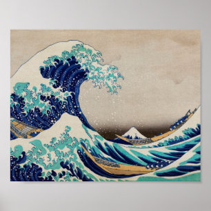 Hokusai Great Wave off Kanagawa. Vintage japanisch Poster