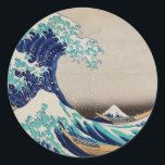 Hokusai Great Wave off Kanagawa. Vintage japanisch Runder Aufkleber<br><div class="desc">Katsushika Hokusai "The Great Wave off Kanagawa" Aufkleber. Vintage japanische Abbildung.</div>