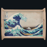 Hokusai Great Wave off Kanagawa. Vintage japanisch Serviertablett<br><div class="desc">Katsushika Hokusai "The Great Wave off Kanagawa" Serviertablette. Vintage japanische Abbildung.</div>