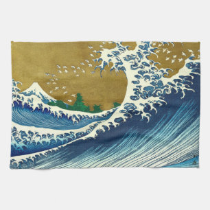 Hokusai Große Welle Japan Vintage Ozean Geschirrtuch