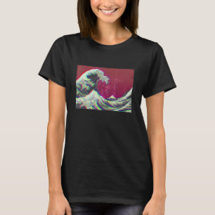 Hokusai Große Welle Moderne Retro-Optik T-Shirt