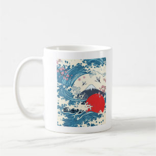 Hokusai Große Welle Retro Japanische Kunst Kaffeetasse