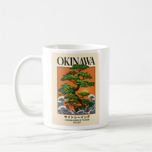 Hokusai Große Welle Retro Japanische Okinawa Bonsa Kaffeetasse