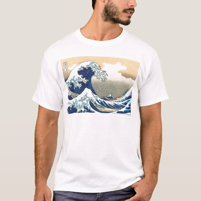 Hokusai große Welle T-Shirt (Vorderseite)