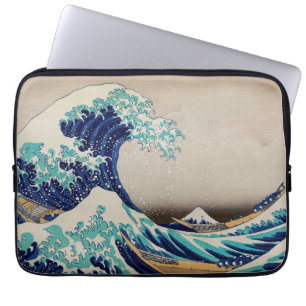 Hokusai Große Welle vor Kanagawa. Vintage Japan-Ku Laptopschutzhülle
