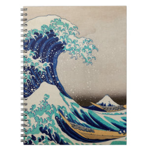 Hokusai Große Welle vor Kanagawa. Vintage Japan-Ku Notizblock