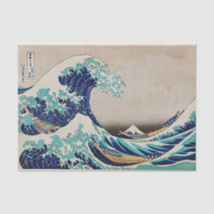 Hokusai Große Welle vor Kanagawa. Vintage Japan-Ku Seidenpapier