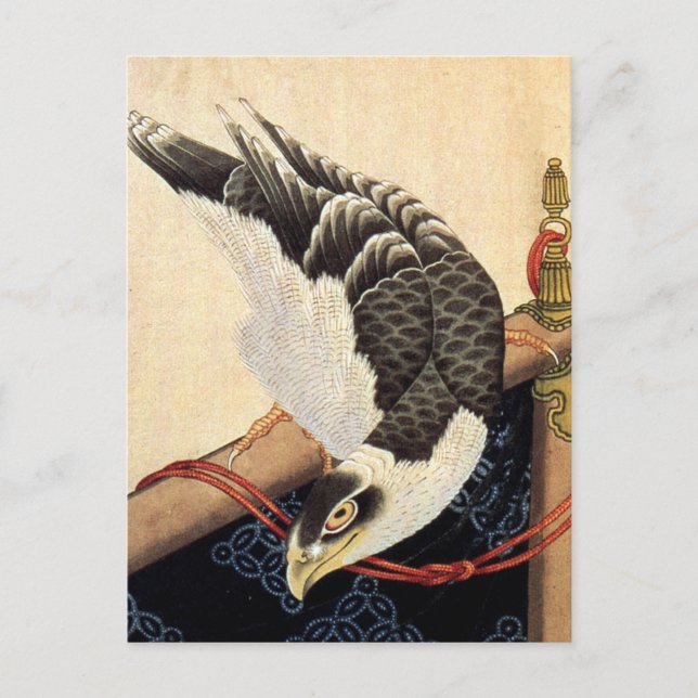 Hokusai Hawk Postcard Postkarte (Vorderseite)