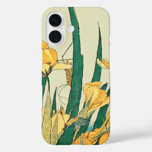 Hokusai Heuschrecke Iris Vintage Druck: Japanisch iPhone 16 Hülle