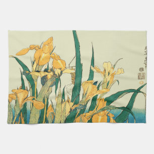Hokusai Heuschrecke Iris Vintage Druck: Japanisch Geschirrtuch