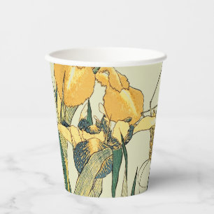 Hokusai Heuschrecke Iris Vintage Druck: Japanisch Pappbecher