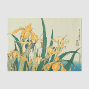 Hokusai Heuschrecke Iris Vintage Druck: Japanisch Seidenpapier
