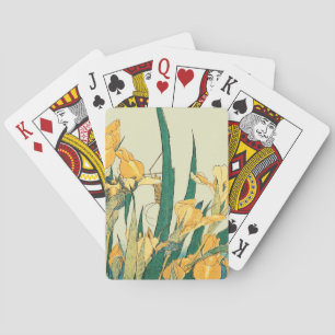 Hokusai Heuschrecke Iris Vintage Druck: Japanisch Spielkarten