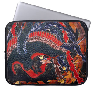Hokusai Japaner-Phoenix-Laptop-Hülse Laptopschutzhülle