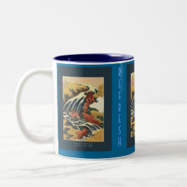 HOKUSAI Japanisches Kunstwerk Zweifarbige Tasse