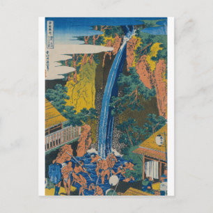 Hokusai Katsushika - Roben Wasserfall bei Ohyama Postkarte