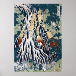 Hokusai Kirifuri Falls, Mount Kurokami, Shimotsuke Poster