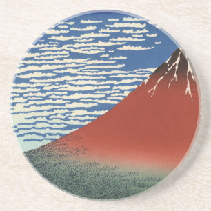 Hokusai Kunst-Malerei Berge Sandstein Untersetzer