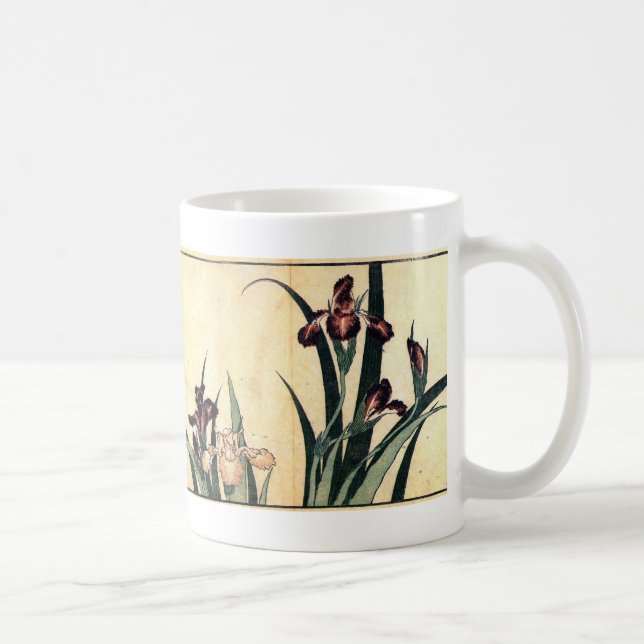 Hokusai Kunstmalerei Iris-Blumen Tasse (Rechts)