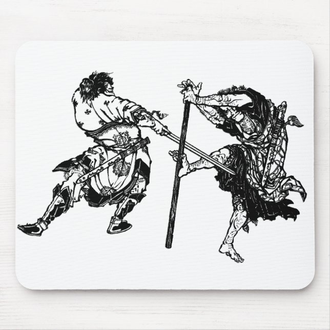 Hokusai Manga samurai 1 Mousepad (Vorne)