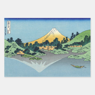 Hokusai - Mount Fuji reflektiert den Kawaguchi-See Geschenkpapier Set