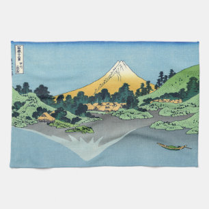 Hokusai - Mount Fuji reflektiert den Kawaguchi-See Geschirrtuch