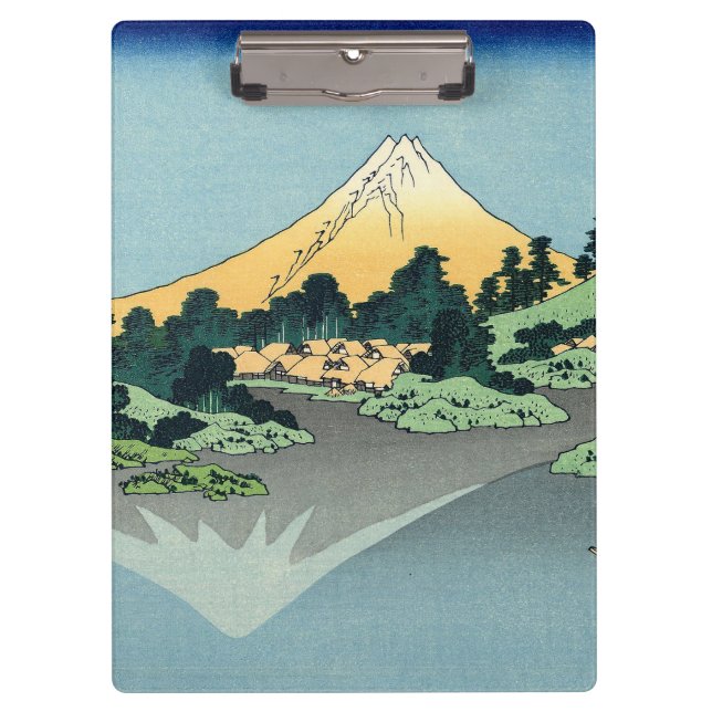 Hokusai Mount Fuji reflektiert den Kawaguchi-See Klemmbrett (Vorderseite)