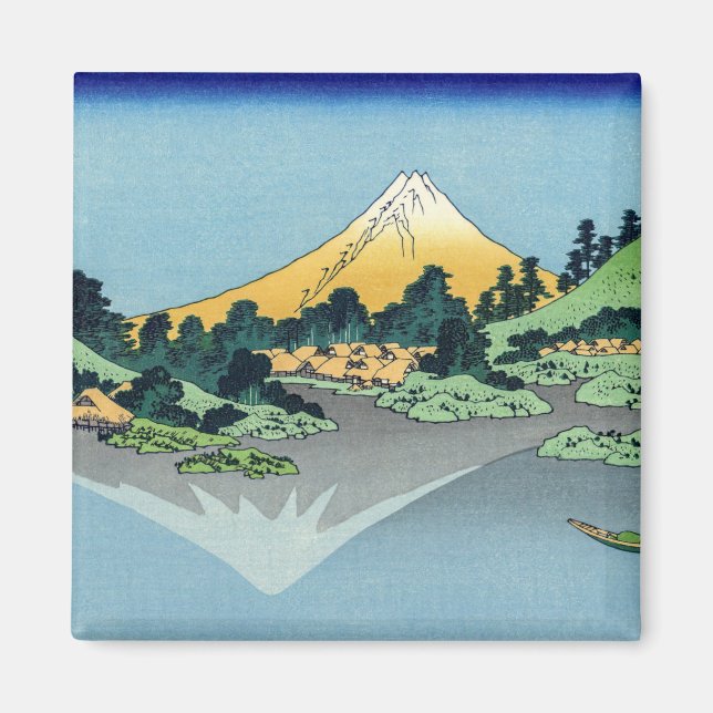 Hokusai - Mount Fuji reflektiert den Kawaguchi-See Magnet (Vorne)