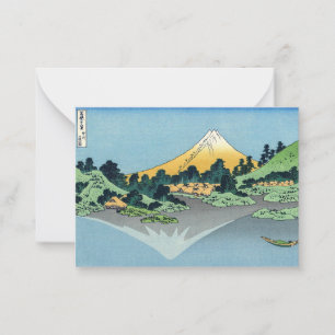 Hokusai - Mount Fuji reflektiert den Kawaguchi-See Mitteilungskarte