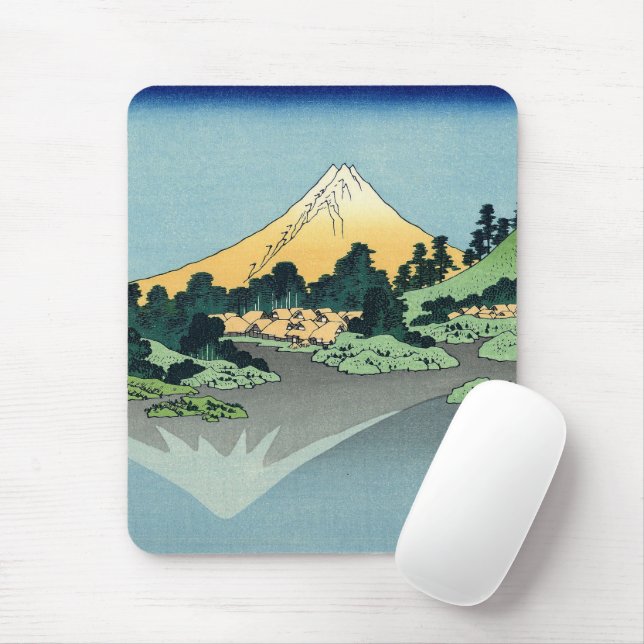Hokusai Mount Fuji reflektiert den Kawaguchi-See Mousepad (Mit Mouse)