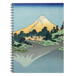 Hokusai Mount Fuji reflektiert den Kawaguchi-See Notizblock