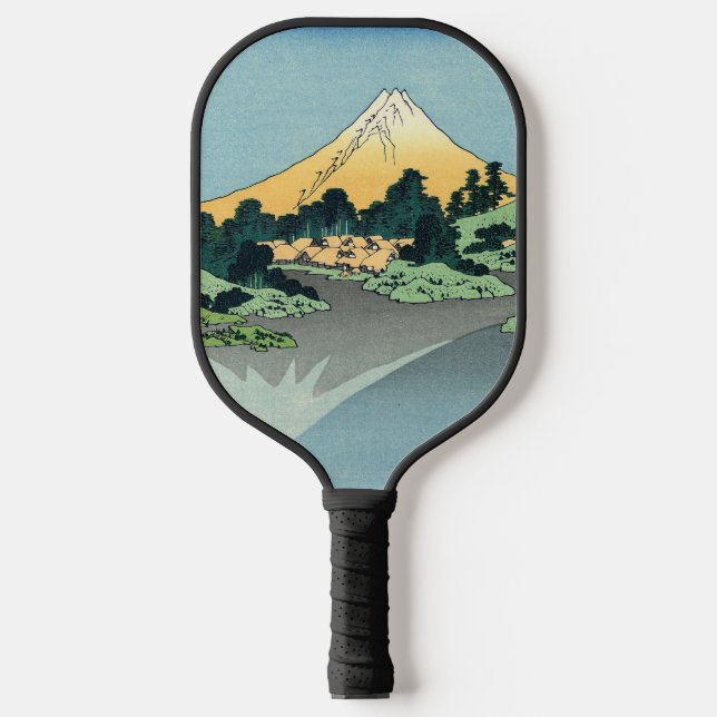 Hokusai Mount Fuji reflektiert den Kawaguchi-See Pickleball Schläger (Vorderseite)