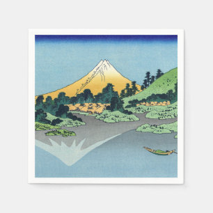 Hokusai - Mount Fuji reflektiert den Kawaguchi-See Serviette