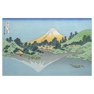 Hokusai - Mount Fuji reflektiert den Kawaguchi-See Stoff