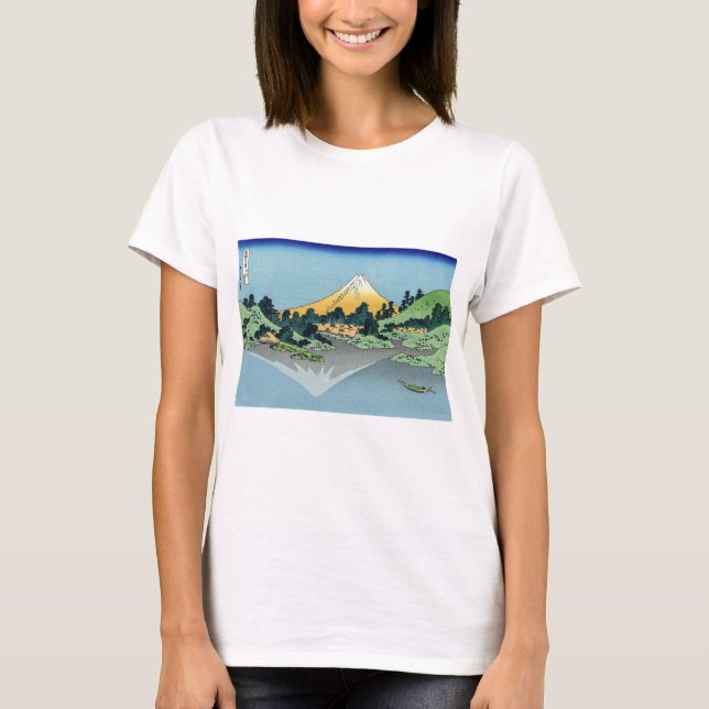 Hokusai - Mount Fuji reflektiert den Kawaguchi-See T-Shirt (Vorderseite)